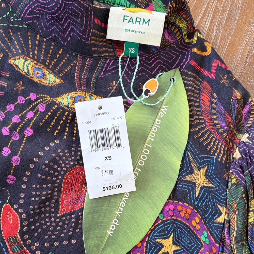 Farm Rio Silk Mini Size XS - Picture 2 of 5